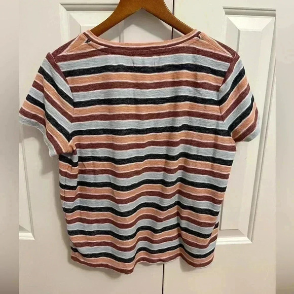 Madewell Alto Scoop Tee in Colborne Stripe Size Medium - Picture 6 of 11